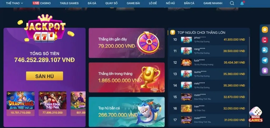 Người chơi chiến thắng trong trò chơi bắn cá 888new7